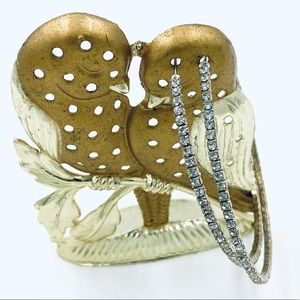 Fashion nova baby jewel hoop earrings silver